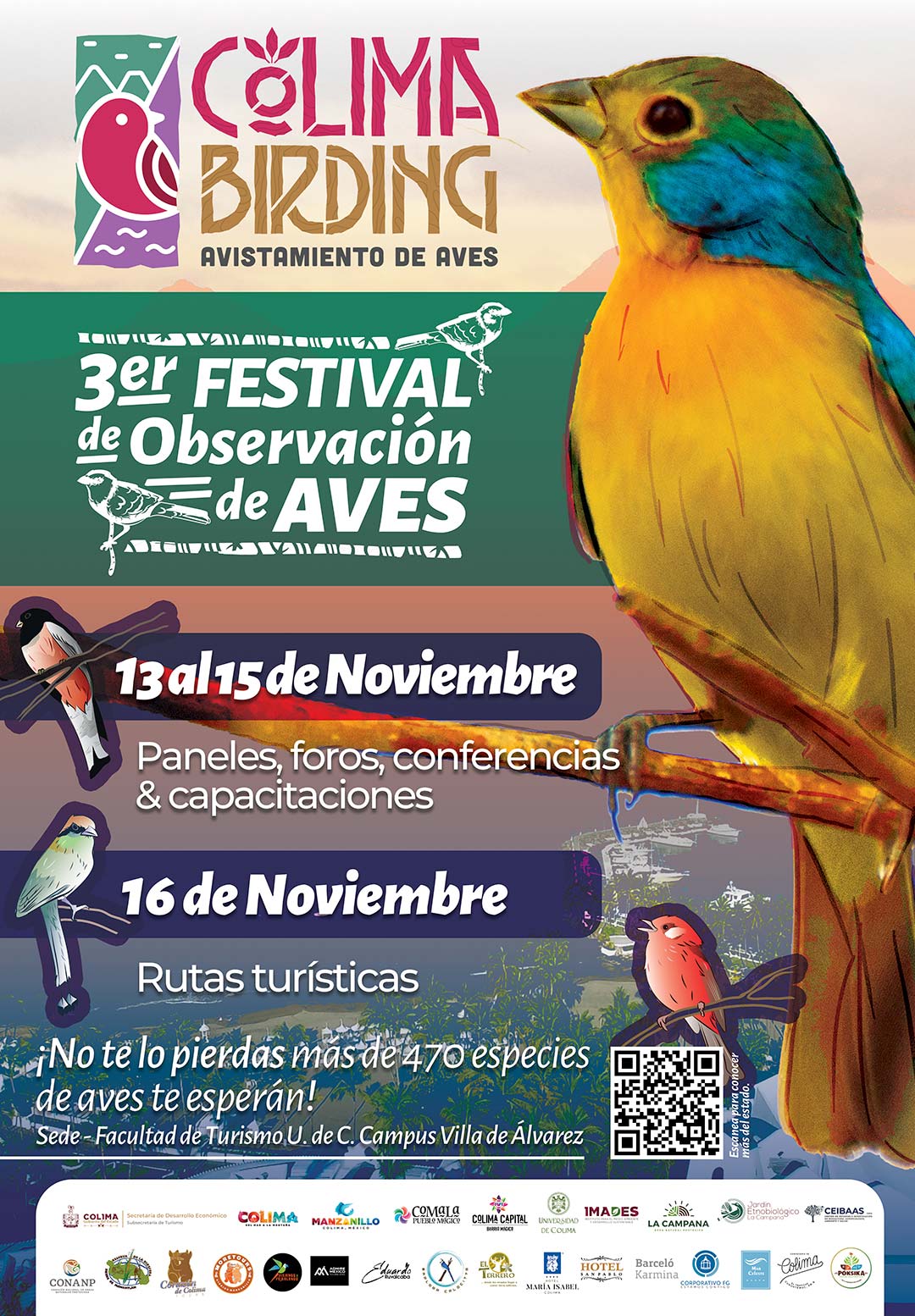 Poster oficial Colima Birding 2024 Image